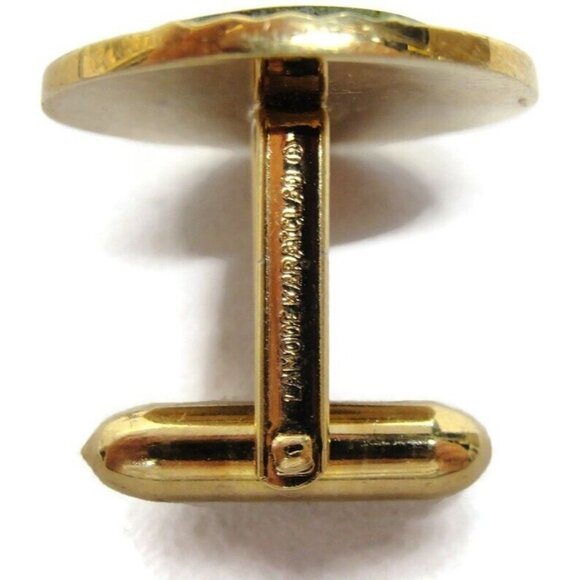 La Mode Vintage Cufflinks Karet Klad  Jade? Round Fluted Design - Picture 11 of 13